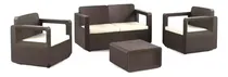 Comprar Juego De Living Wengue Jardin Balcon Sofa Sillas Mesa Apolo