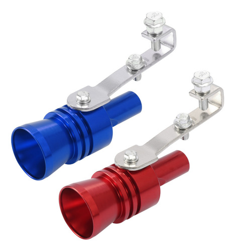 Silenciador Turbo Escape Simulador Silbato Rojo Azul Xl 2pcs