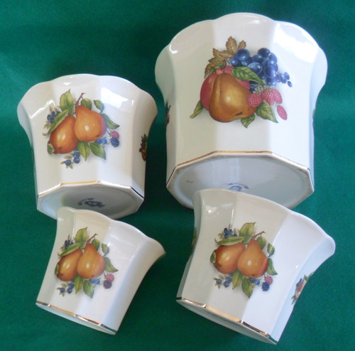 4 Vasos Decorativos Cachepot Faiança Portuguesa Frazarte