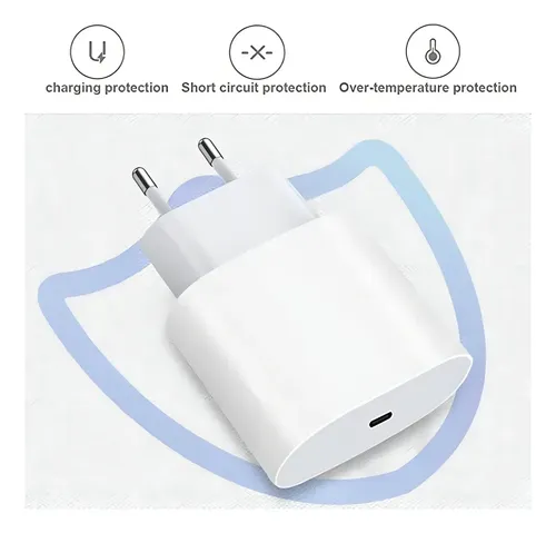 Cargador De 20w Para iPhone Carga Rápida Usb-c A Lighting Color Blanco ...