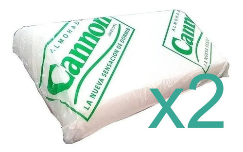Imagen 1 de 3 de 2 Almohadas Cannon Placa Doble 70x40 Tela Algodón Oferta