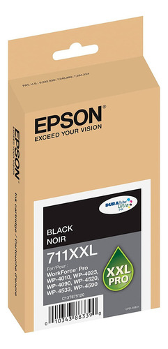 Epson Durabrite Ultra Black Ink Cartridge, 3400 De Papel (t7
