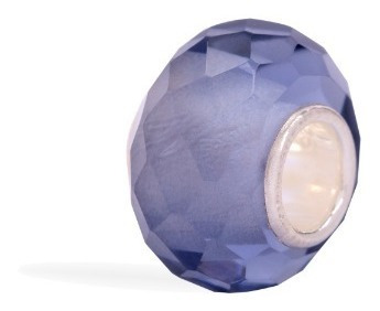 Dije Baril De Plata 925 Y Acrílico Facetado Violeta O Negro