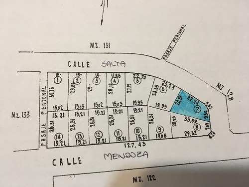 Lote Calle Salta Casi Esq. Mendoza *llave L12*