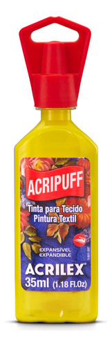 Acripuff 35ml Acrilex - Tinta Para Expansão A Calor Cor 505-amarelo Ouro