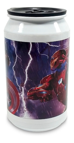 Imagem 3 de 4 de Lata De Aluminio Personalizada Capitao America Guerra Cilvil