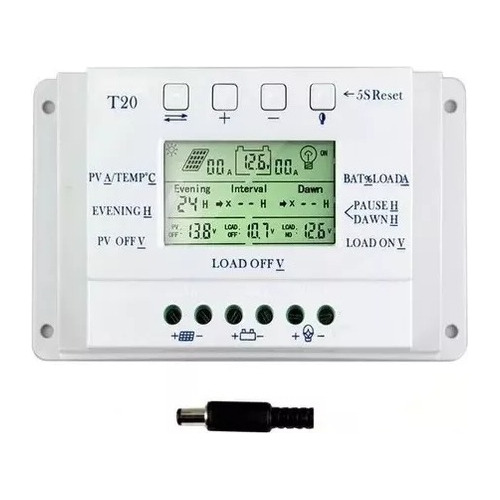 Controlador De Carga Para Painel Solar 20a Mppt 12e24v