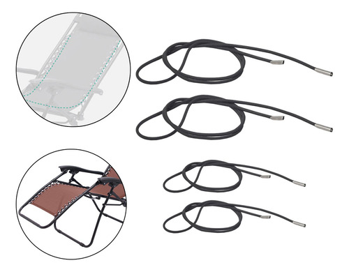 4 Piezas De Cuerda Elástica Para Silla De Jardín, Cuerdas