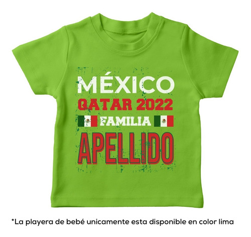 Playera Personalizada Familia-apellido - México - Qatar 2022