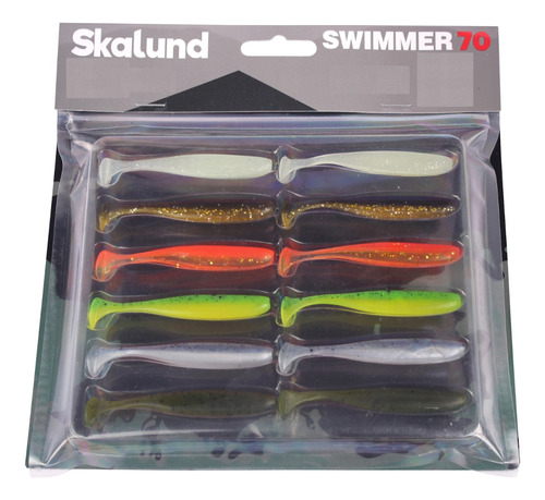 Señuelos Curricanes Plasticos Skalund Swimmer 70 Mixed C/12