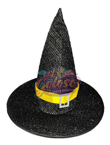 Gorro De Bruja Para Disfraz De Halloween Hebilla Cinta Color