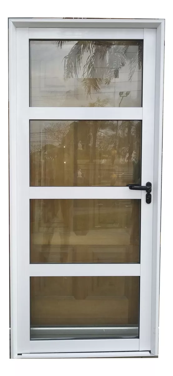 Puertas Aluminio 80x200 Vidrio Esmerilado Repar Horizontal