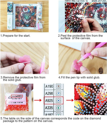 Imagen 6 de 8 de Kits De Pintura De Diamante 5d Diseño Paisaje 32 X 42 Cms