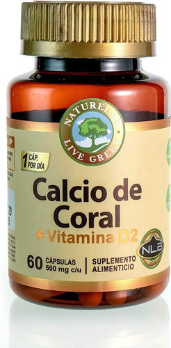 Naturelab Calcio De Coral + Vitamina D2 60 Caps 500 Mg Sfn