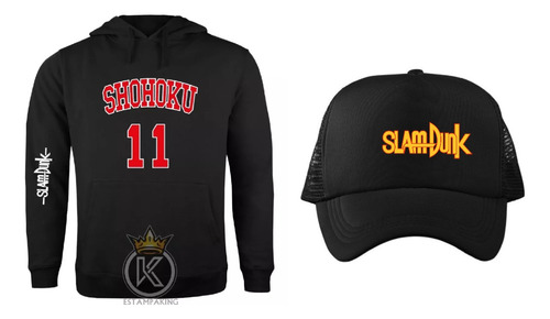 Poleron + Jockey Gorro Shohoku 11 - Basketball - Slam Dunk - Juego - Pelota - 2023 - Estampaking