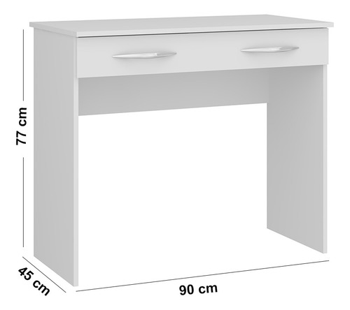 Imagen 2 de 2 de Mueble Escritorio 1 Cajon Blanco Modelo 0702