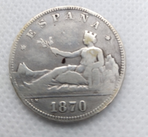 Moneda España 1870 Plata