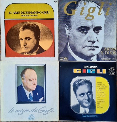 Lote De 6 Discos De Vinilo Beniamino Gigli