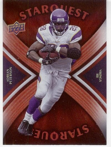 2008 Upper Deck Star Quest Red & Base Adrian Peterson 2 Set