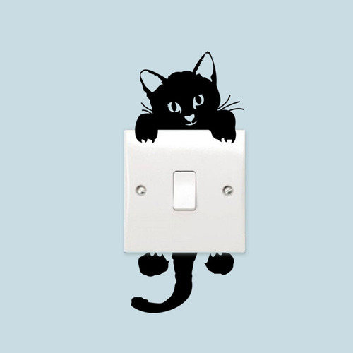 4 Pegatina Para Interruptor De Dibujos Animados, Pegatina De