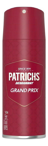 Patrichs Grand Prix Desodorante Aerosol Masculino X 230 Ml Fragancia Masculina