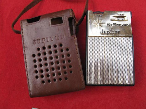 Mundo Vintage: Antigua Radio Jupiter Dorado Estuche Cue Rxo