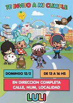 Comprar Toca Boca Invitación Tarjeta Digital E Imprimible