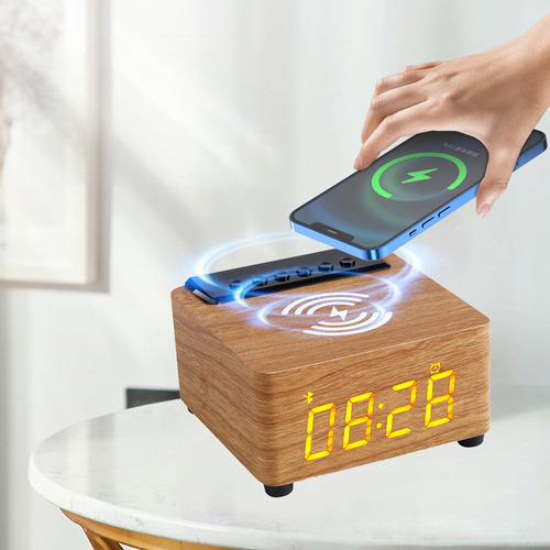 Altavoces Bluetooth Creativos De Carga Inalámbrica De Madera