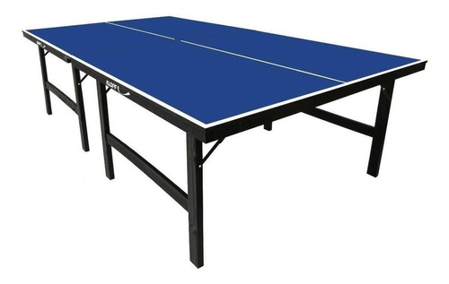 Imagem 1 de 3 de Mesa de ping pong Klopf 1002 fabricada em MDP cor azul