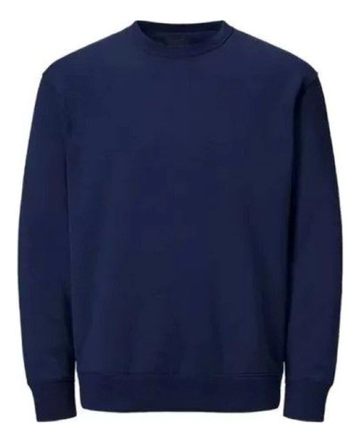 Buzo Frisa Cuello Redondo Uniforme Laboral Trabajo Por Mayor Azul Oscuro Xl