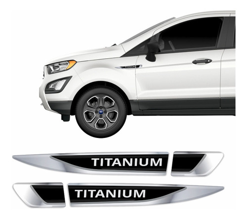 Par Adesivo Aplique Ford Ecosport Titanium Resinado Res21