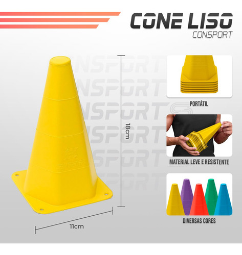 Kit Escada De Agilidade Funcional Treinamento Chapeu Cone