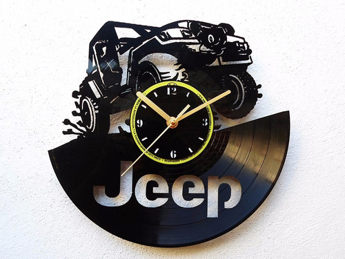 Reloj De Disco Vinil Vinilo Acetato Lp Jeep Auto Camioneta