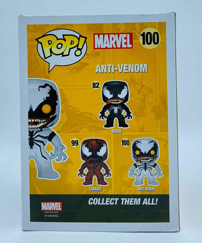 ### Funko Pop Marvel Anti Venom 100 Box Lunch Gitd Glows ### (Usado)