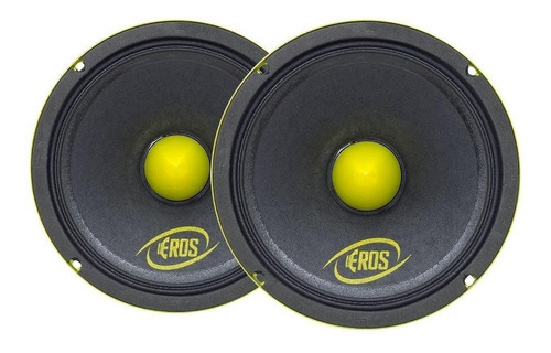 2 Alto Falantes Eros Profissional 400w Rms Total 6 Pol 4 Ohm Cor Amarelo