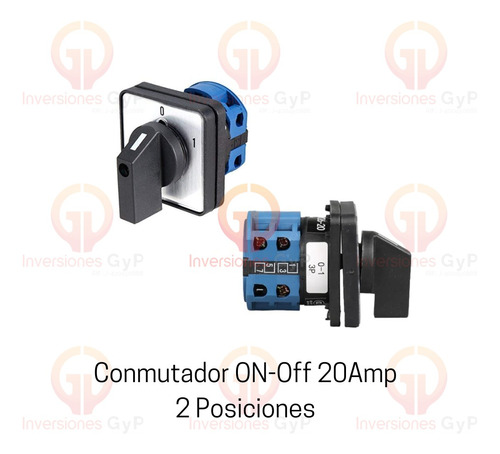 Conmutador (transfer / Switch) On Off 20 Amp 2 Posiciones 