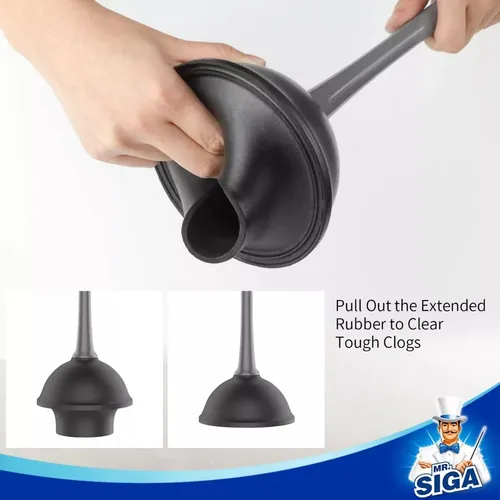 Q Destapador De Inodoro Y Cepillo Para Limpieza Baño Mr.siga