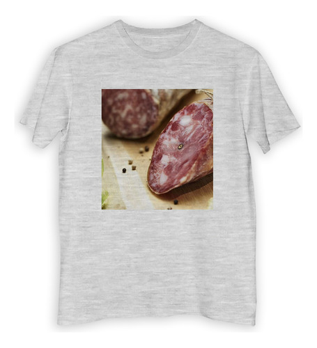 Remera Hombre Salame Chacinado Fiambre Comida Chorizo P5