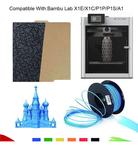 Pei Peo - Hoja Bambu Lab X1/p1p/p1s Placa De Construcci...