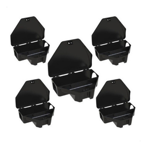 Kit Com 5 Porta Isca Raticida Armadilha Para Ratos Roedores