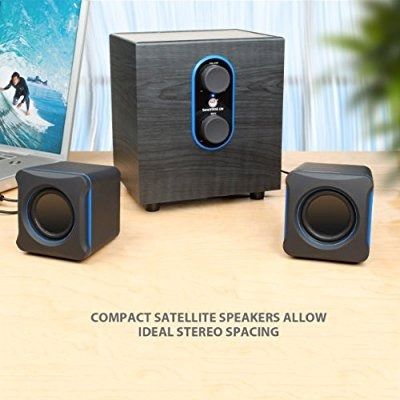 Gogroove Lbr 2.1 Usb Altavoces De La Computadora Con Subwoof