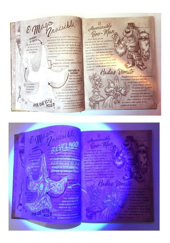 Imagen 2 de 7 de Gravity Falls Diario 3 Pasta Dura Tinta Invisible + Lampara