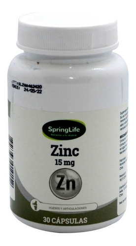 Zinc 15mg Springlife X30com