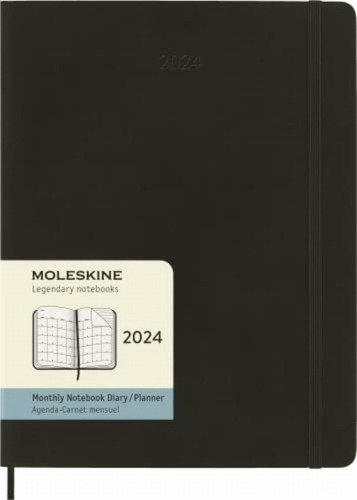 Moleskine Planificador Mensual 2024, 12m, Extragrande