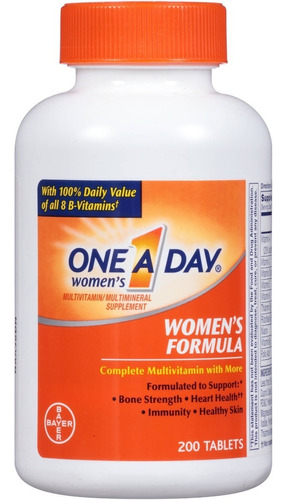 Vitaminas Y Minerales Para Mujer 200 Tabletas One A Day