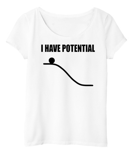 Remera Mujer Punto Linea Energia Potencial Fisica