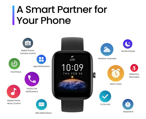 Amazfit Bip 3 Pro, Smartwatch Con Gps, Autonomía De 14 Días, Pantalla Tft Hd, 61 Modos Deportivos - Negro