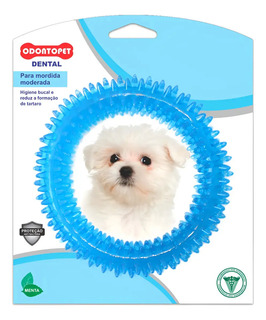 Brinquedo Mordedor De Cachorro Dental Argola 7kg Odontopet Cor Azul