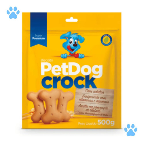Biscoito Petdog Crock 500g Raças Médias/grandes Superpremium