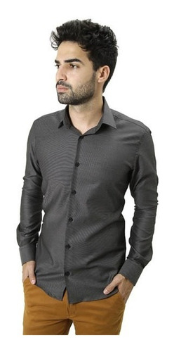 Imagem 4 de 5 de Camisa Social Masculina Comfort Nigth